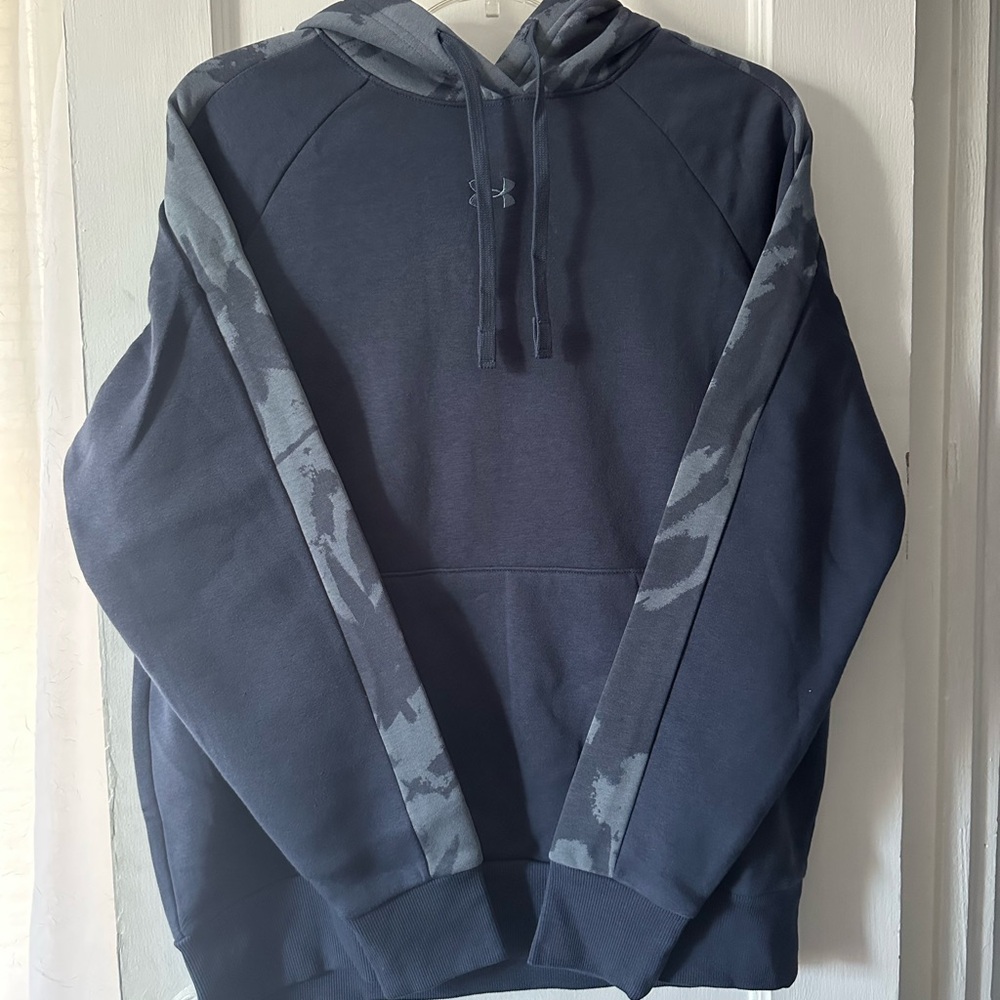 Under Armour Rival Blocked Hoodie in Navy and Camo